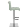 Lush Real Leather Brushed Stool Green