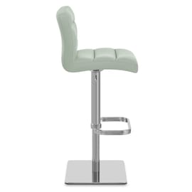 Lush Real Leather Brushed Stool Green