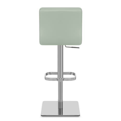 Lush Real Leather Brushed Stool Green