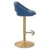Tulsa Brushed Gold Stool Blue