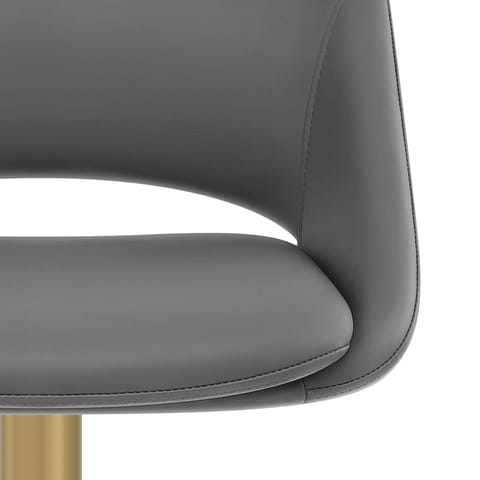 Tulsa Brushed Gold Stool Dark Grey