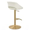 Tulsa Brushed Gold Stool Ivory