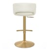 Tulsa Brushed Gold Stool Ivory