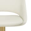 Tulsa Brushed Gold Stool Ivory