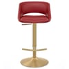 Tulsa Brushed Gold Stool Ruby