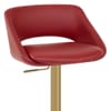 Tulsa Brushed Gold Stool Ruby