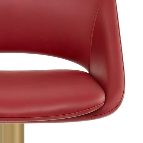 Tulsa Brushed Gold Stool Ruby