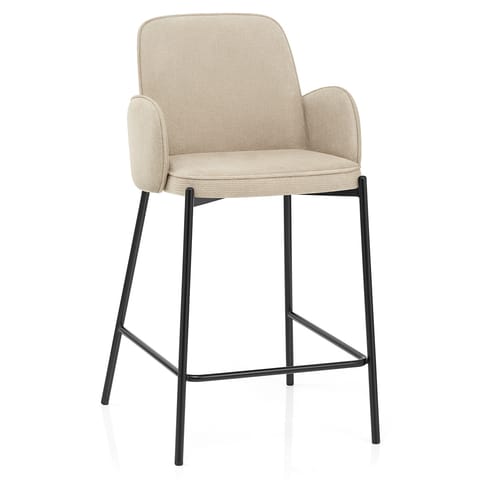 Jarvis Bar Stool Beige Fabric