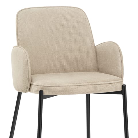 Jarvis Bar Stool Beige Fabric