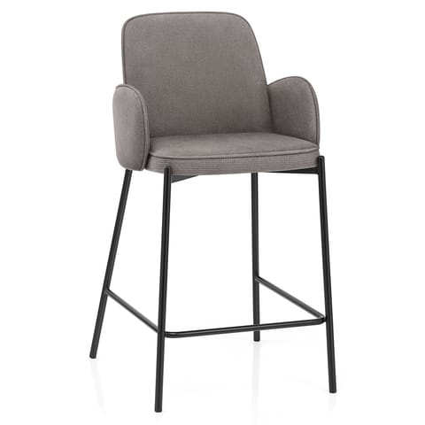 Jarvis Bar Stool Grey Fabric