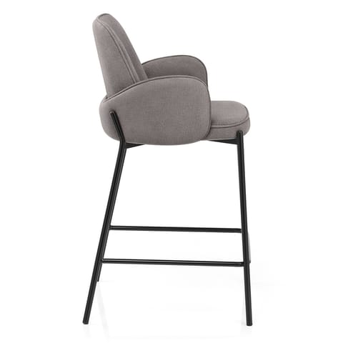 Jarvis Bar Stool Grey Fabric