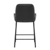 Cameo Bar Stool Black Leather