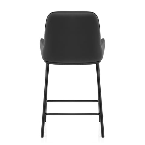 Cameo Bar Stool Black Leather