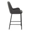 Cameo Bar Stool Charcoal Fabric