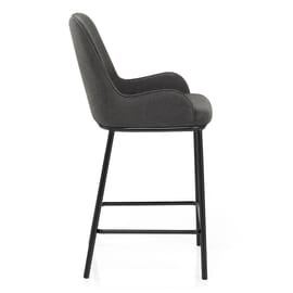 Cameo Bar Stool Charcoal Fabric