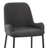 Cameo Bar Stool Charcoal Fabric