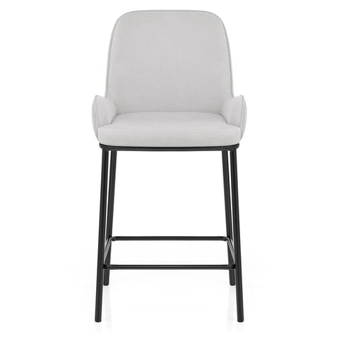 Cameo Bar Stool Light Grey Fabric