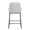Cameo Bar Stool Light Grey Fabric