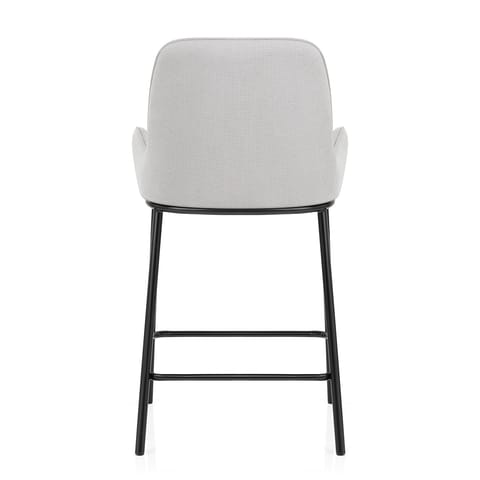 Cameo Bar Stool Light Grey Fabric