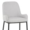 Cameo Bar Stool Light Grey Fabric