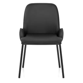 Cameo Dining Chair Black Leather