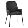 Cameo Dining Chair Black Leather