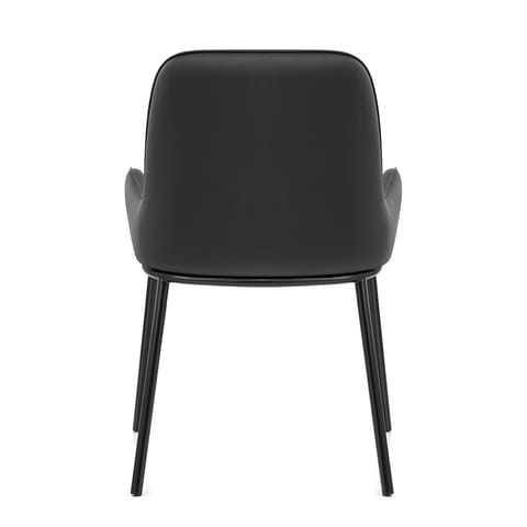 Cameo Dining Chair Black Leather