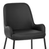 Cameo Dining Chair Black Leather