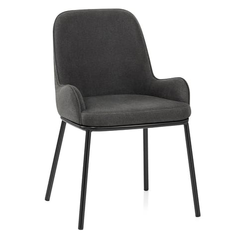 Cameo Dining Chair Charcoal Fabric