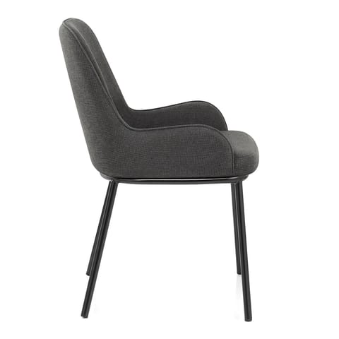 Cameo Dining Chair Charcoal Fabric