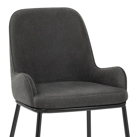 Cameo Dining Chair Charcoal Fabric