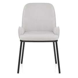 Cameo Dining Chair Light Grey Fabric