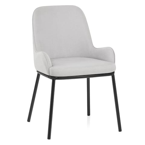 Cameo Dining Chair Light Grey Fabric