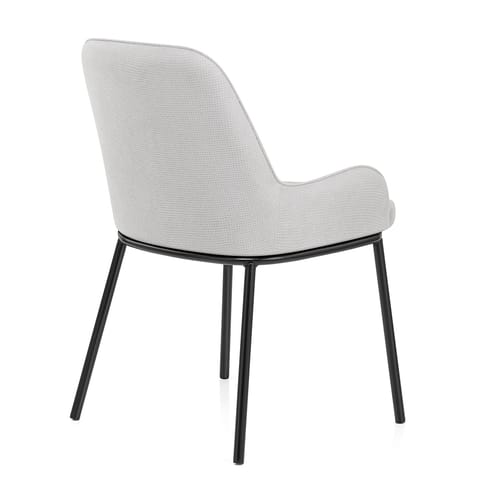 Cameo Dining Chair Light Grey Fabric
