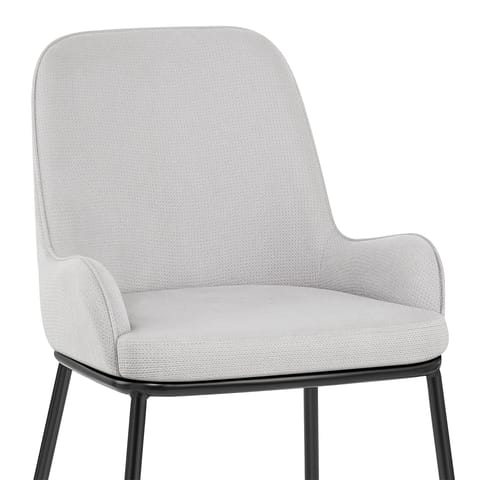 Cameo Dining Chair Light Grey Fabric