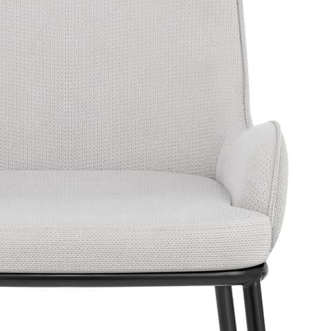 Cameo Dining Chair Light Grey Fabric