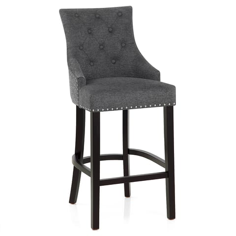 Ascot Bar Stool Charcoal Fabric