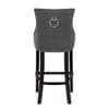 Ascot Bar Stool Charcoal Fabric