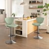 Pearl Real Leather Stool Green