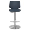 Mode Brushed Steel Stool Navy Blue