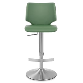 Mode Brushed Steel Stool Green