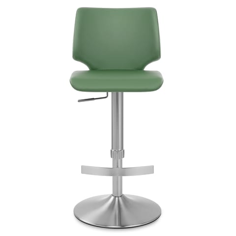 Mode Brushed Steel Stool Green
