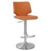 Mode Brushed Steel Stool Burnt Orange
