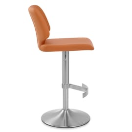 Mode Brushed Steel Stool Burnt Orange