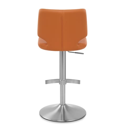 Mode Brushed Steel Stool Burnt Orange