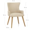 Diablo Oak Dining Chair Beige