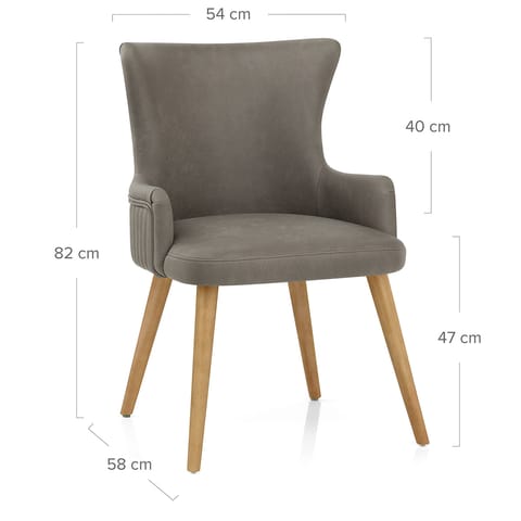 Diablo Oak Dining Chair Grey