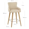 Diablo Oak Bar Stool Beige