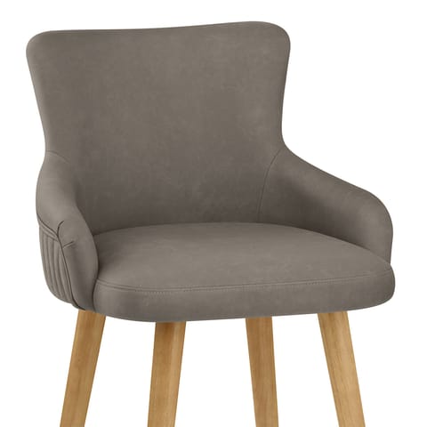 Diablo Oak Bar Stool Grey