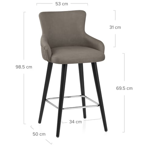 Diablo Bar Stool Grey